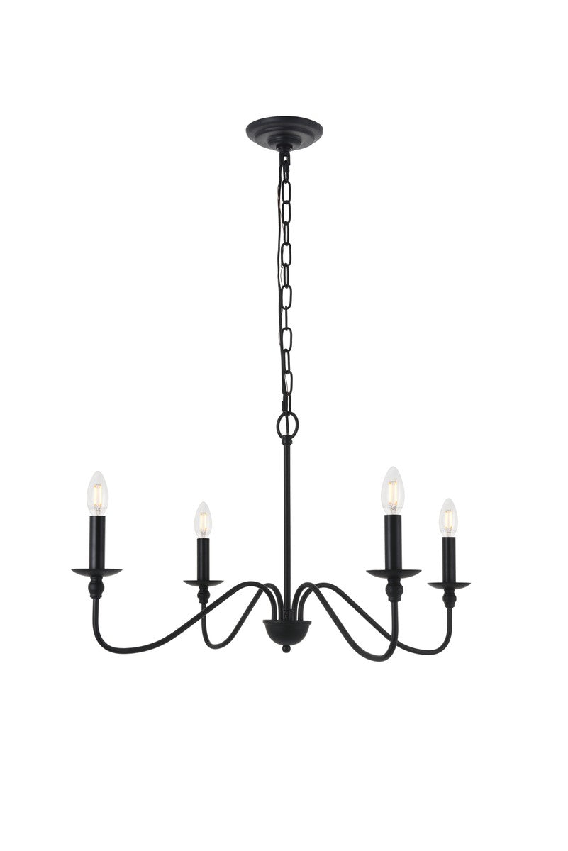 Elegant Rohan LD5006D30MB Chandelier Light - Matte Black