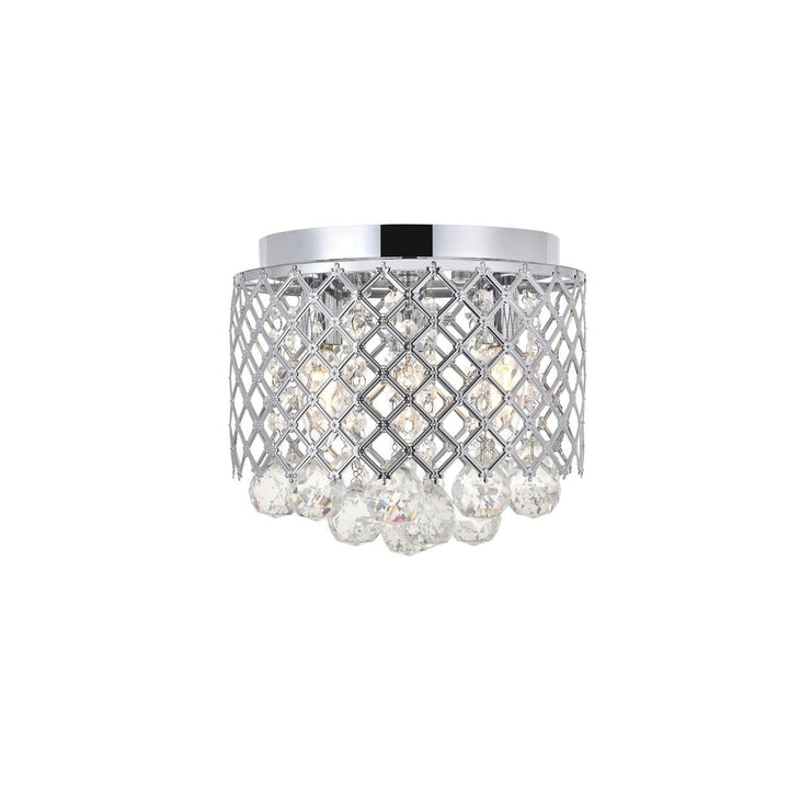 Elegant Tully LD5010F10C Ceiling Light - Chrome And Clear