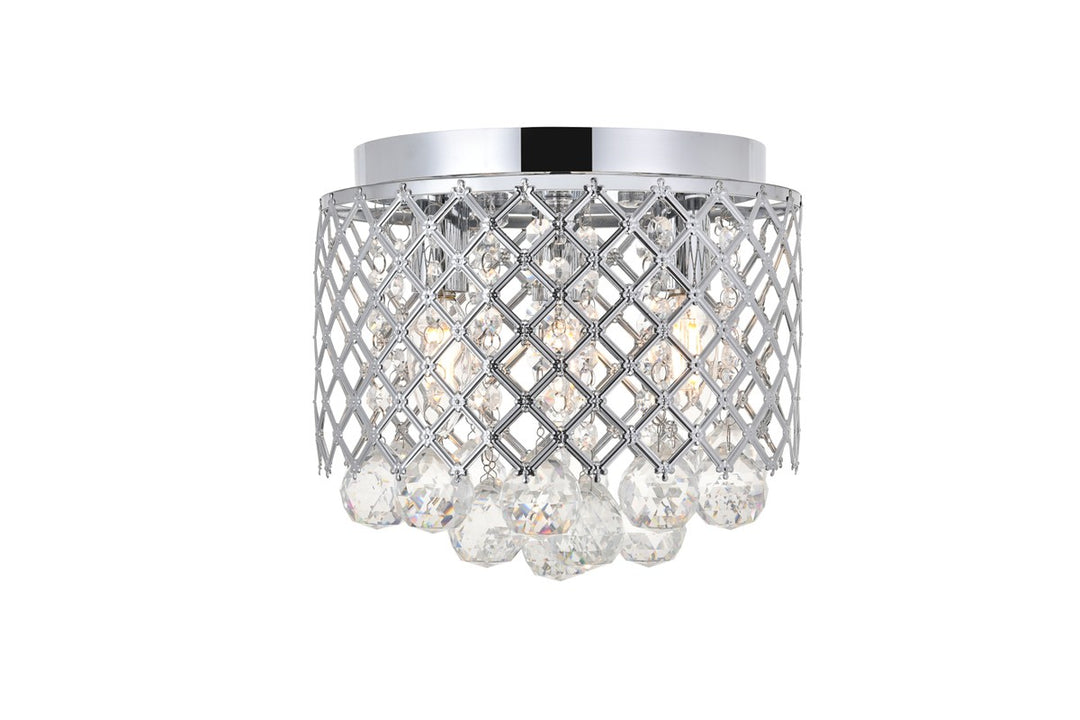 Elegant Tully LD5010F10C Ceiling Light - Chrome And Clear