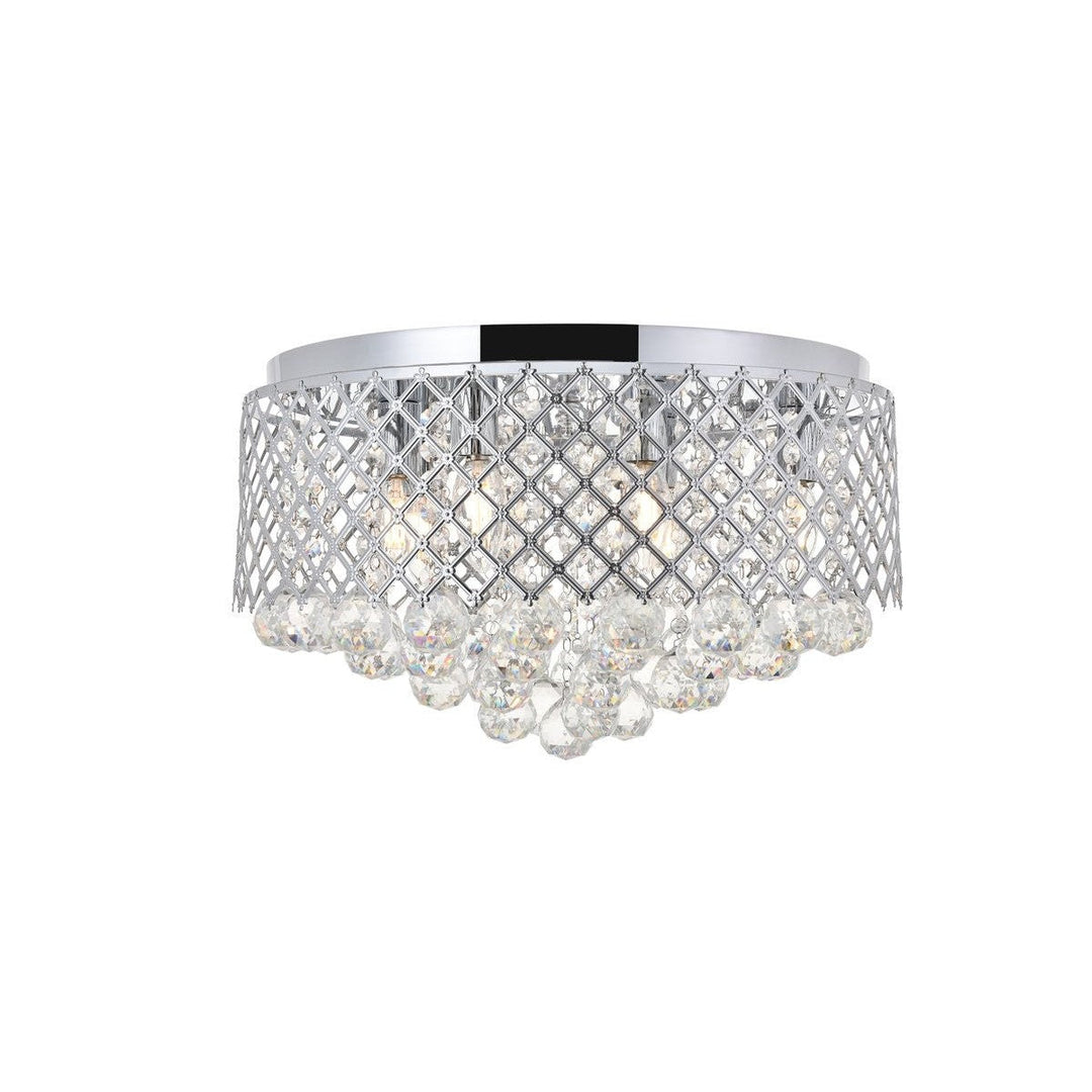 Elegant Tully LD5010F18C Ceiling Light - Chrome And Clear