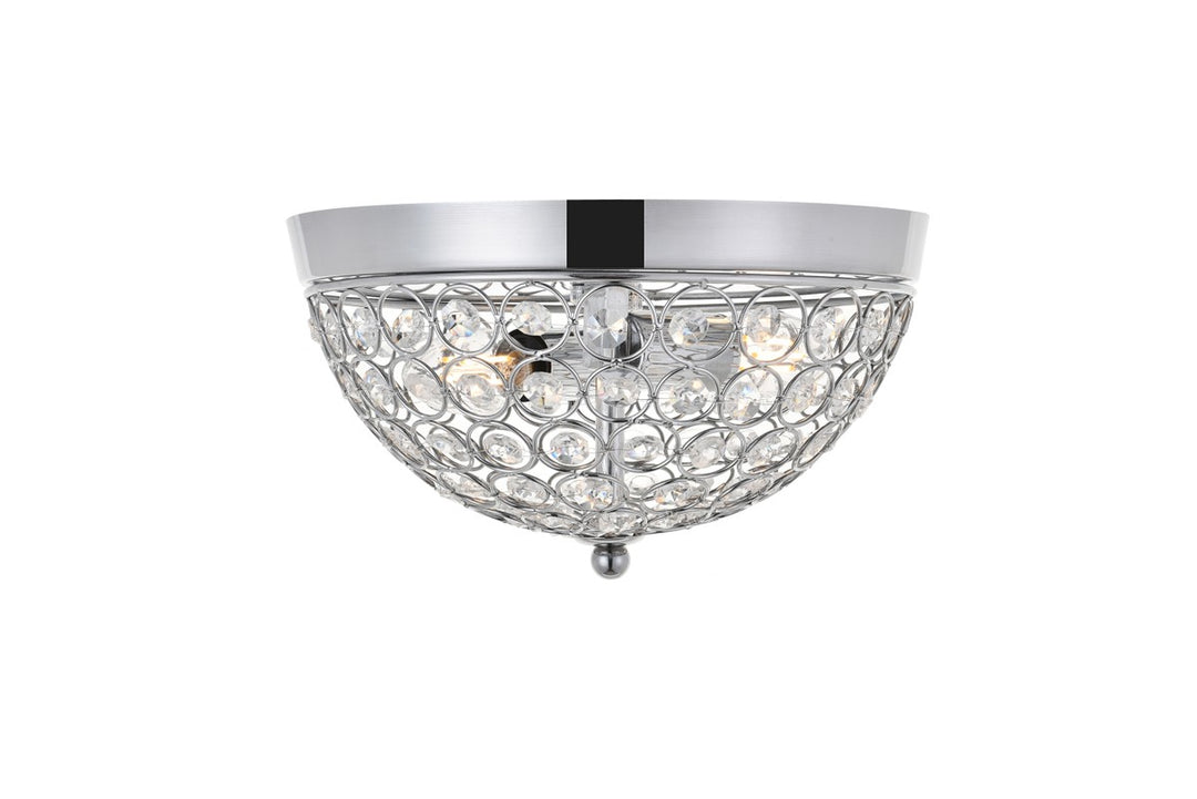 Elegant Taye LD5012F10C Ceiling Light - Chrome And Clear