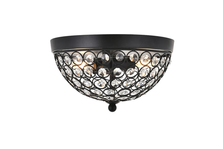 Elegant Taye LD5012F10MB Ceiling Light - Matte Black And Clear