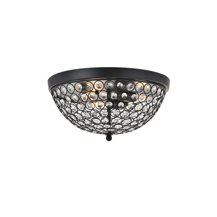 Elegant Taye LD5012F13MB Ceiling Light - Matte Black And Clear