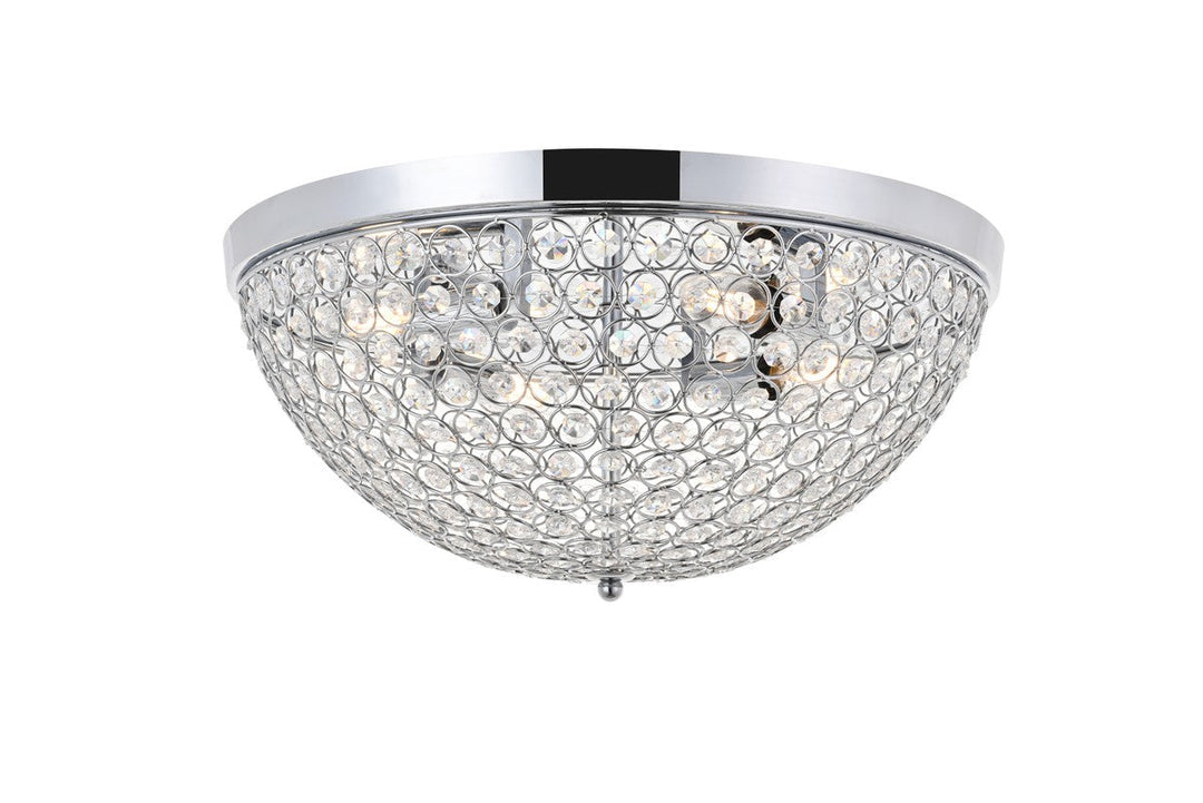 Elegant Taye LD5012F18C Ceiling Light - Chrome And Clear