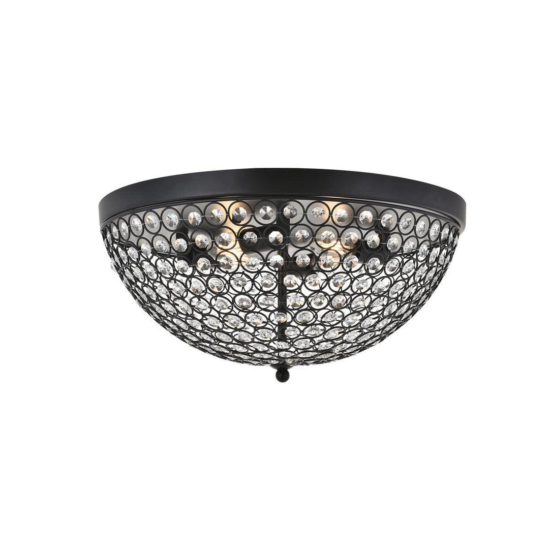 Elegant Taye LD5012F18MB Ceiling Light - Matte Black And Clear