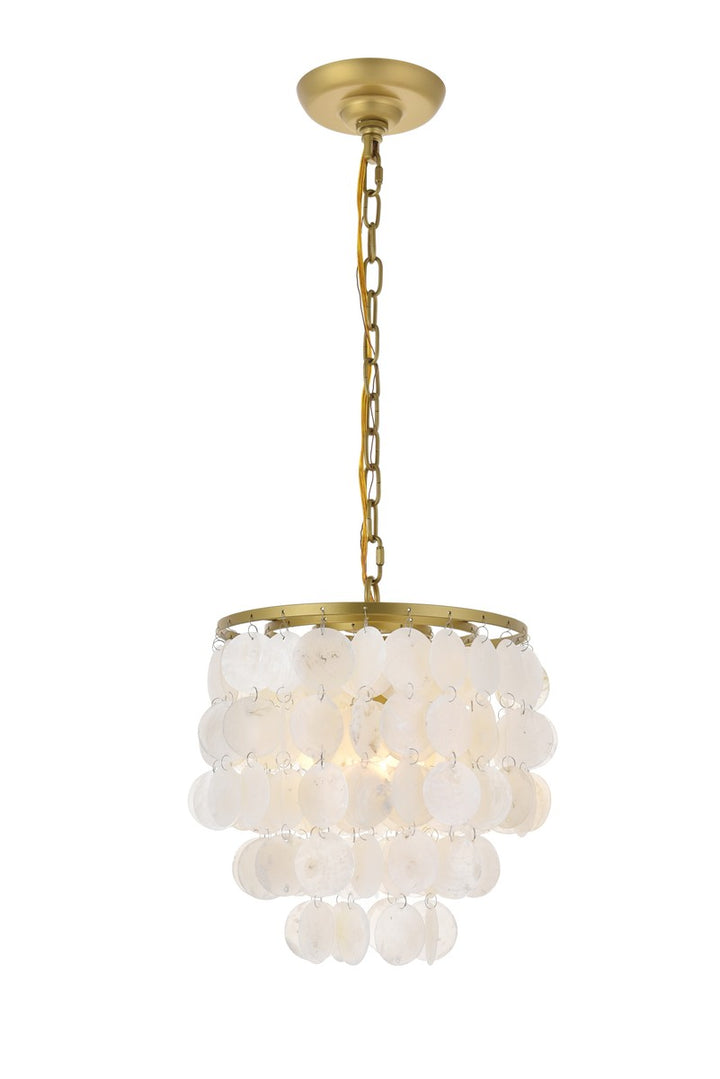 Elegant Selene LD5050D10BR Pendant Light - Brass And White