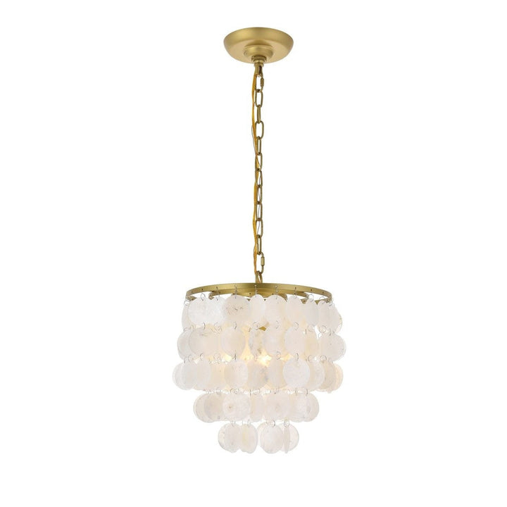 Elegant Selene LD5050D10BR Pendant Light - Brass And White