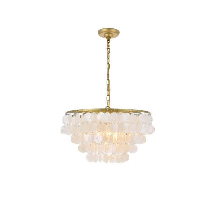 Elegant Selene LD5050D20BR Pendant Light - Brass And White