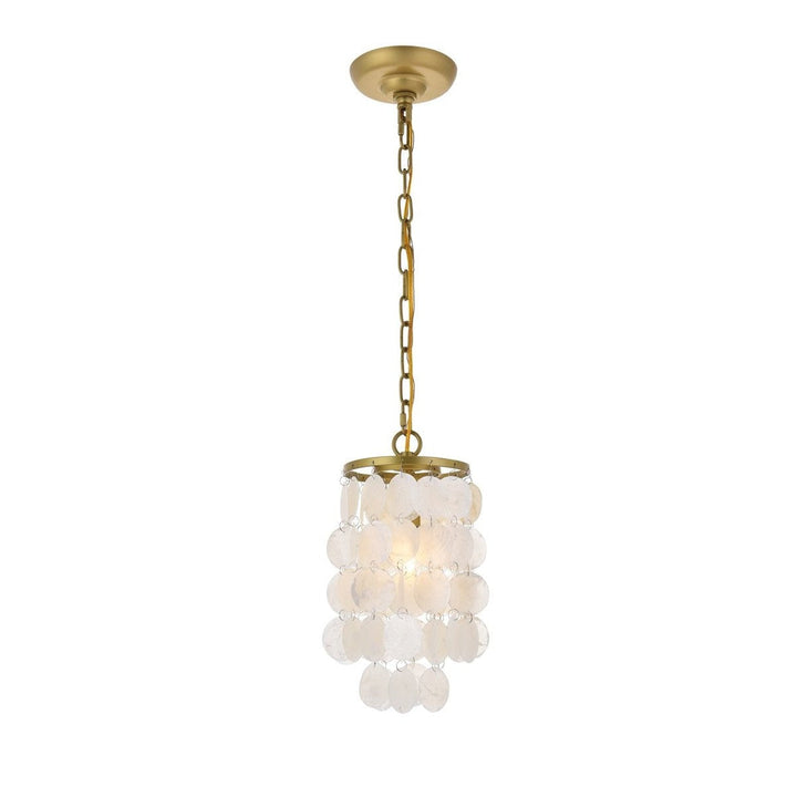 Elegant Selene LD5050D6BR Pendant Light - Brass And White