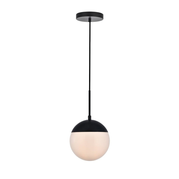 Elegant Eclipse LD6026BK Pendant Light - Black And Frosted White