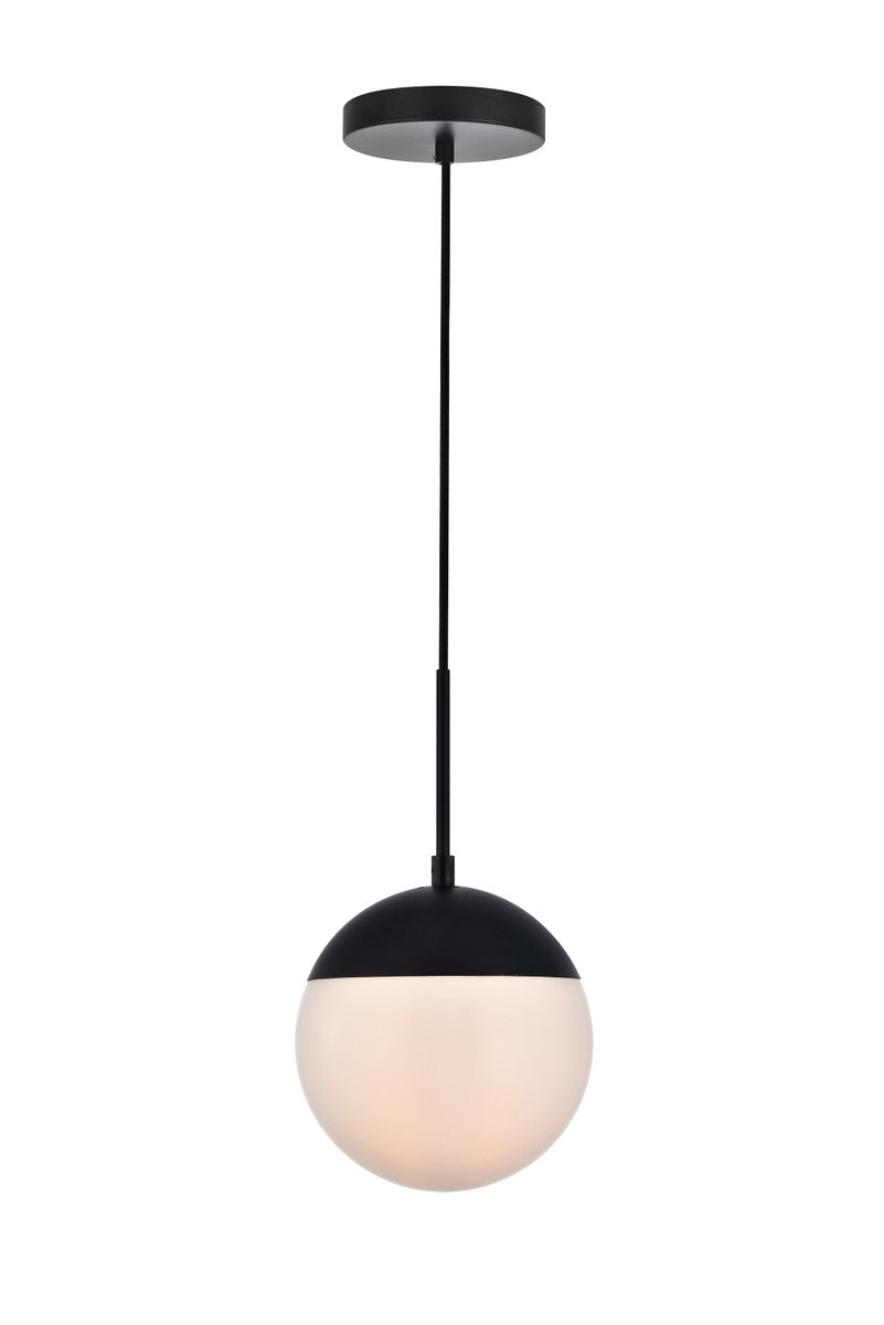 Elegant Eclipse LD6026BK Pendant Light - Black And Frosted White