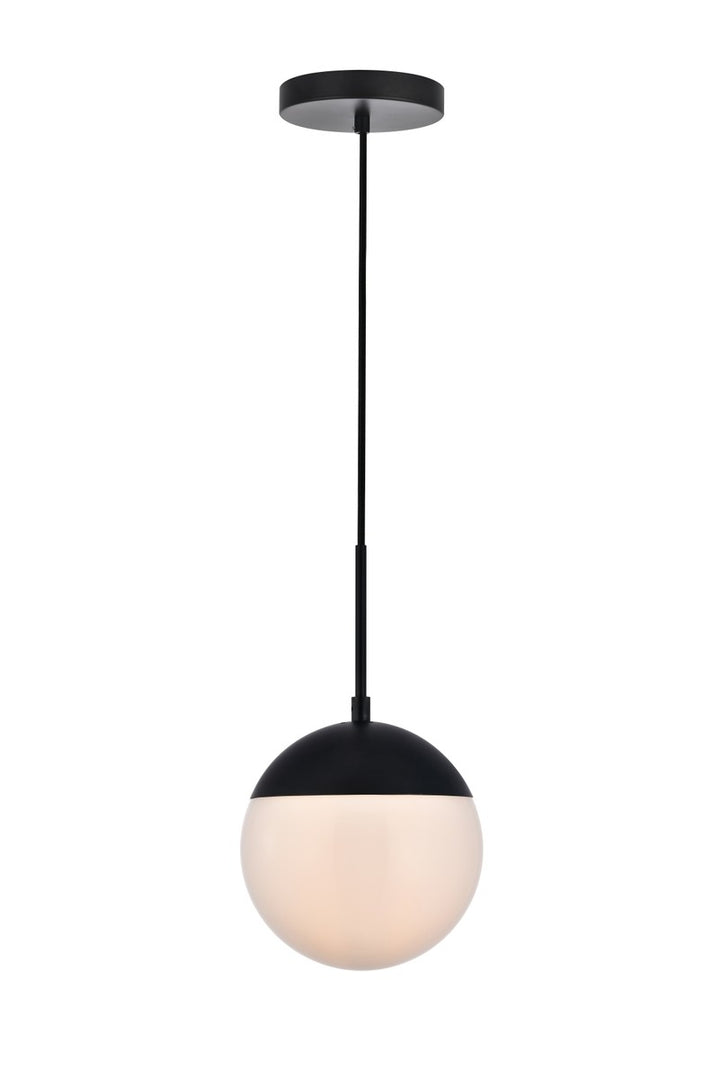 Elegant Eclipse LD6026BK Pendant Light - Black And Frosted White