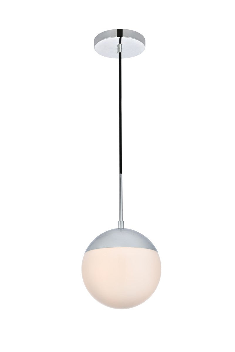 Elegant Eclipse LD6028C Pendant Light - Chrome And Frosted White