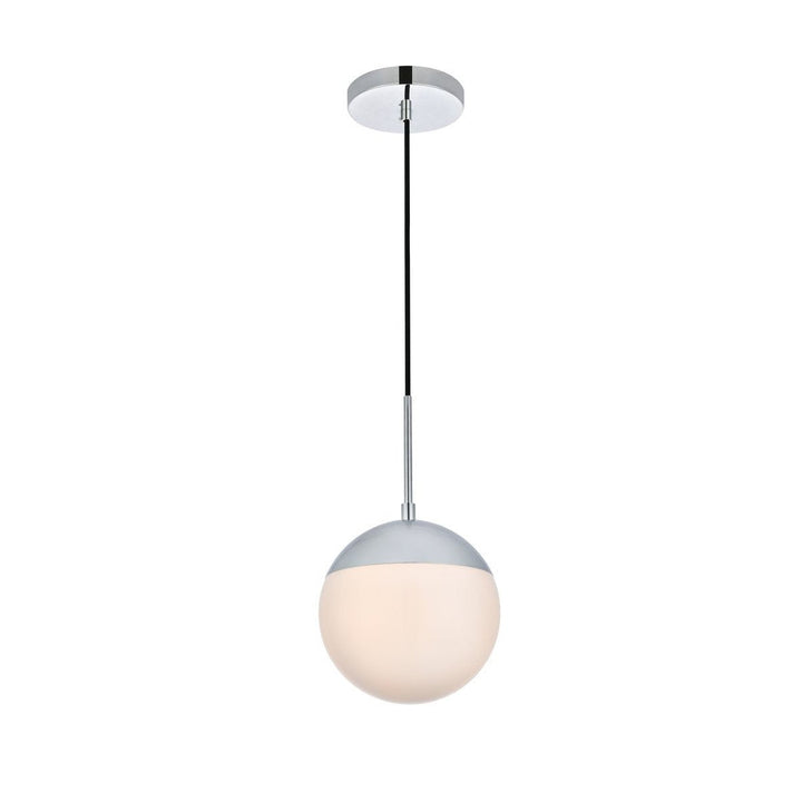 Elegant Eclipse LD6028C Pendant Light - Chrome And Frosted White