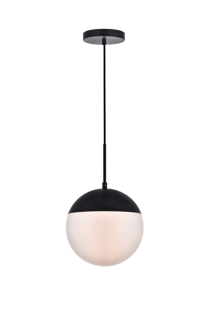 Elegant Eclipse LD6032BK Pendant Light - Black And Frosted White