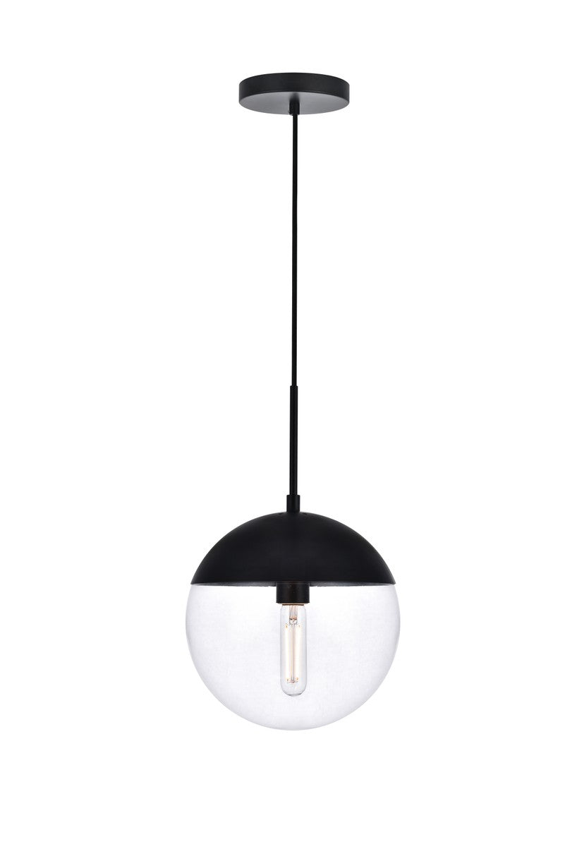 Elegant Eclipse LD6033BK Pendant Light - Black And Clear