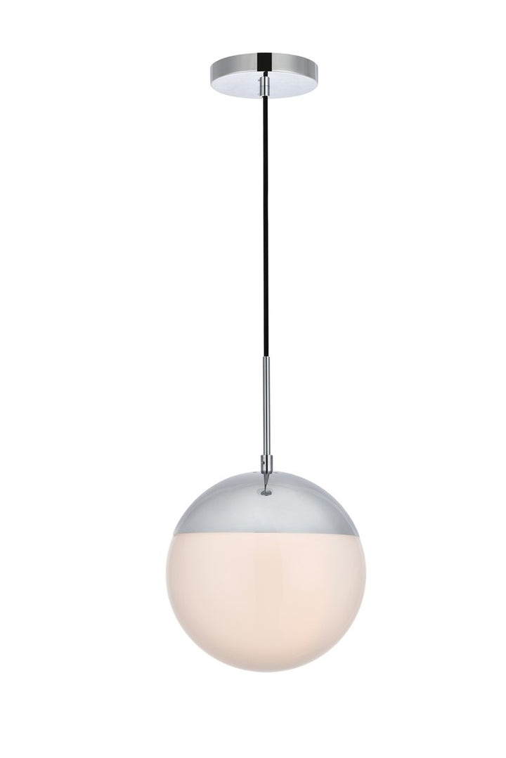 Elegant Eclipse LD6034C Pendant Light - Chrome And Frosted White