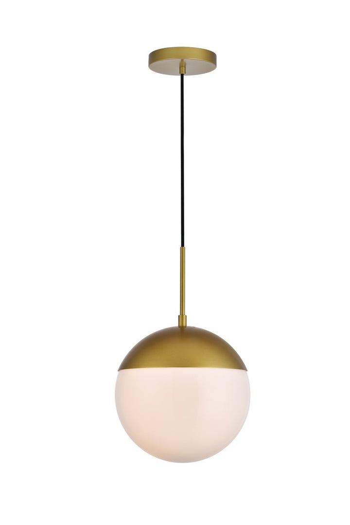 Elegant Eclipse LD6036BR Pendant Light - Brass And Frosted White