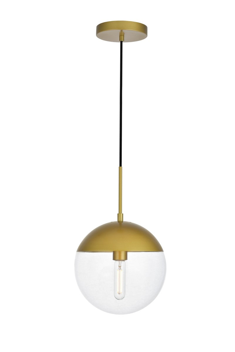 Elegant Eclipse LD6037BR Pendant Light - Brass And Clear