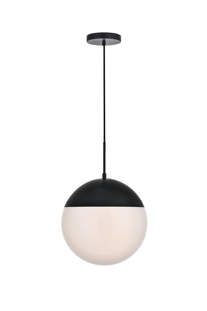 Elegant Eclipse LD6044BK Pendant Light - Black And Frosted White