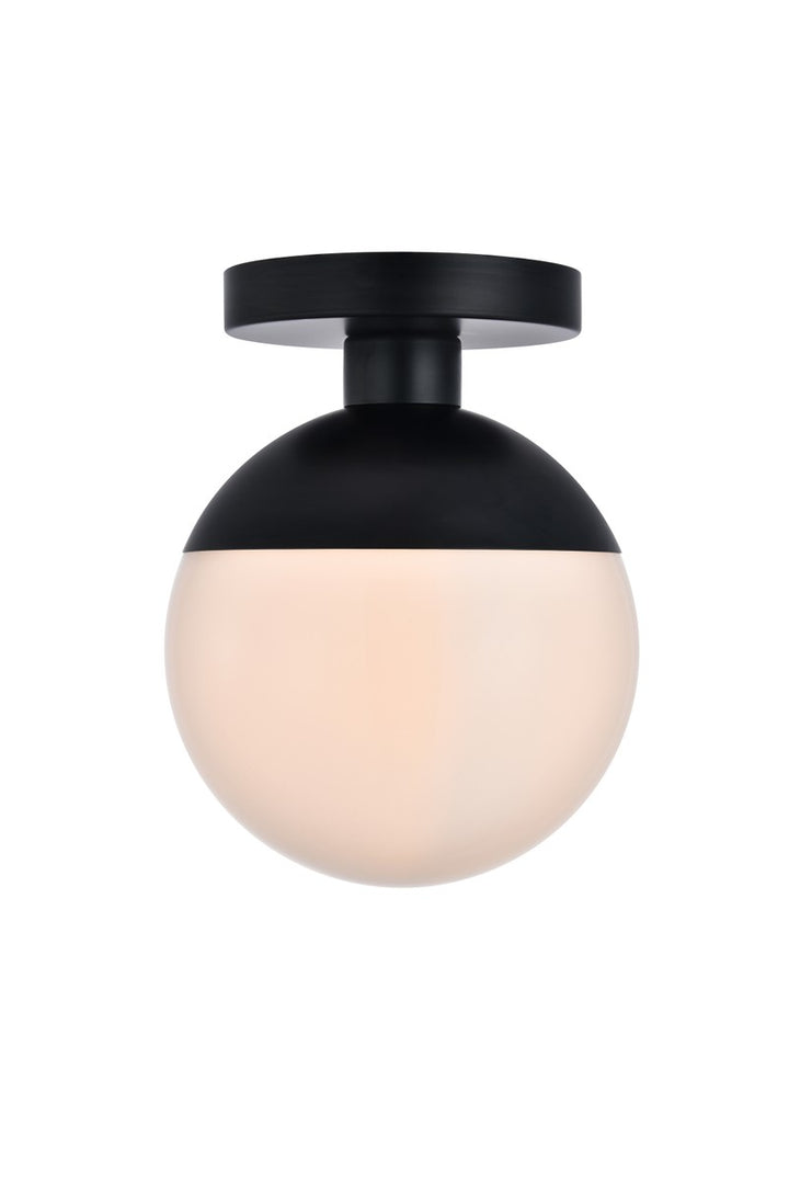 Elegant Eclipse LD6050BK Ceiling Light - Black And Frosted White