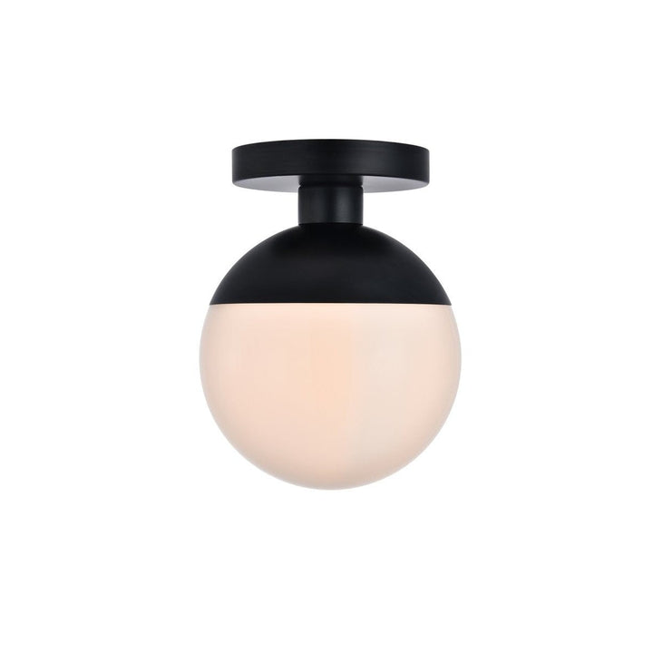 Elegant Eclipse LD6050BK Ceiling Light - Black And Frosted White