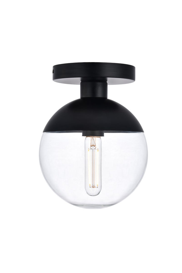 Elegant Eclipse LD6051BK Ceiling Light - Black And Clear