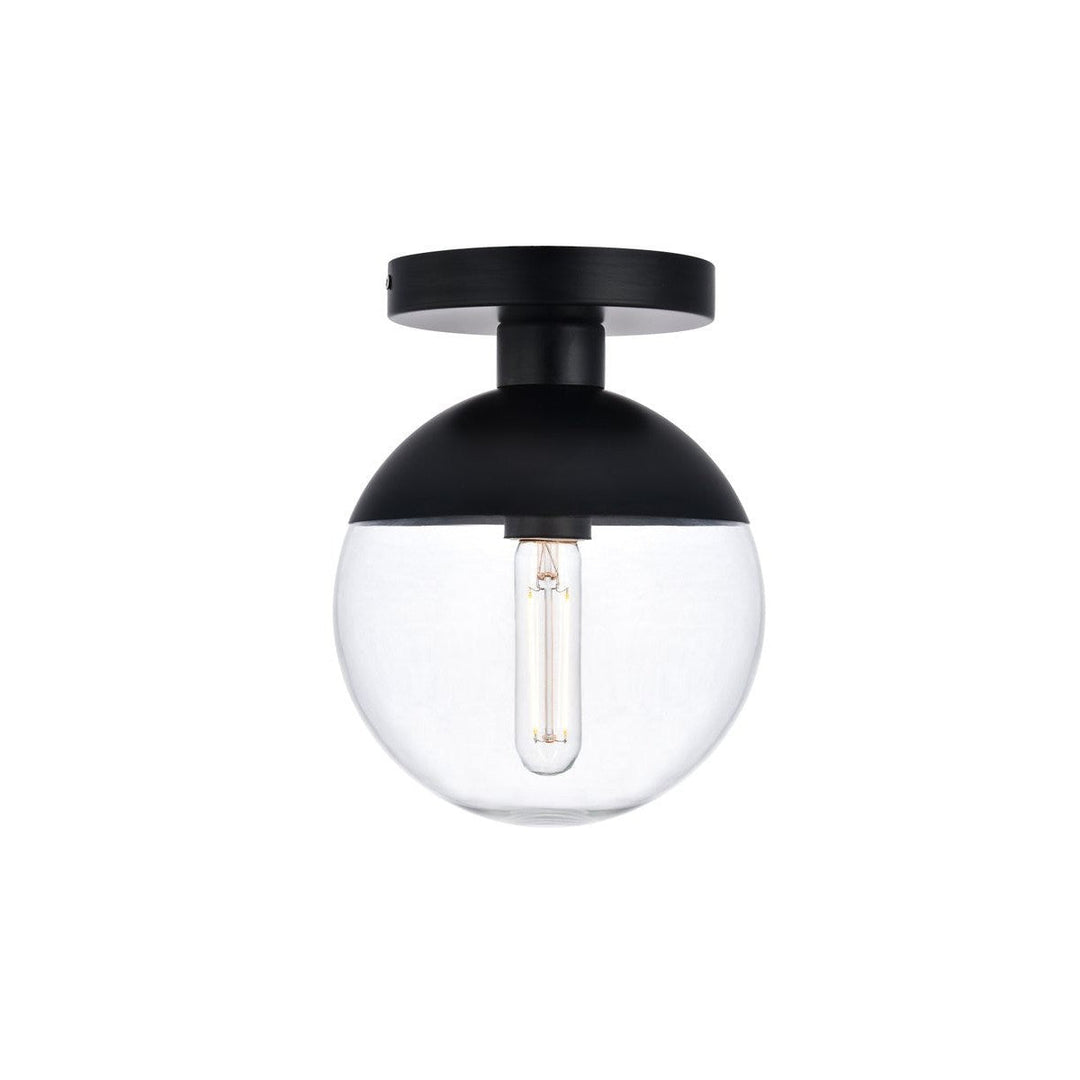 Elegant Eclipse LD6051BK Ceiling Light - Black And Clear