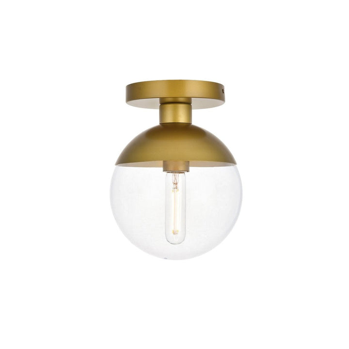 Elegant Eclipse LD6055BR Ceiling Light - Brass And Clear