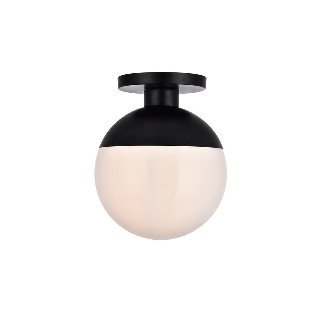 Elegant Eclipse LD6056BK Ceiling Light - Black And Frosted White