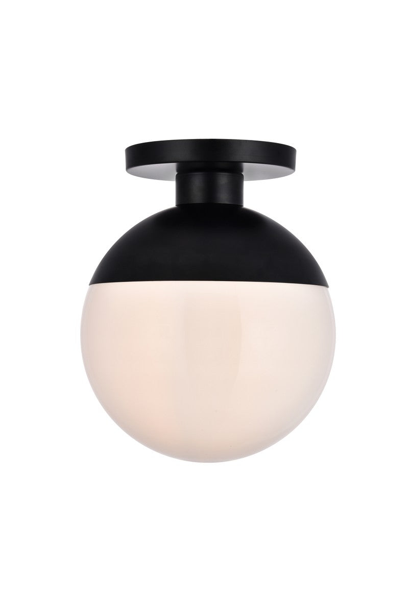 Elegant Eclipse LD6056BK Ceiling Light - Black And Frosted White