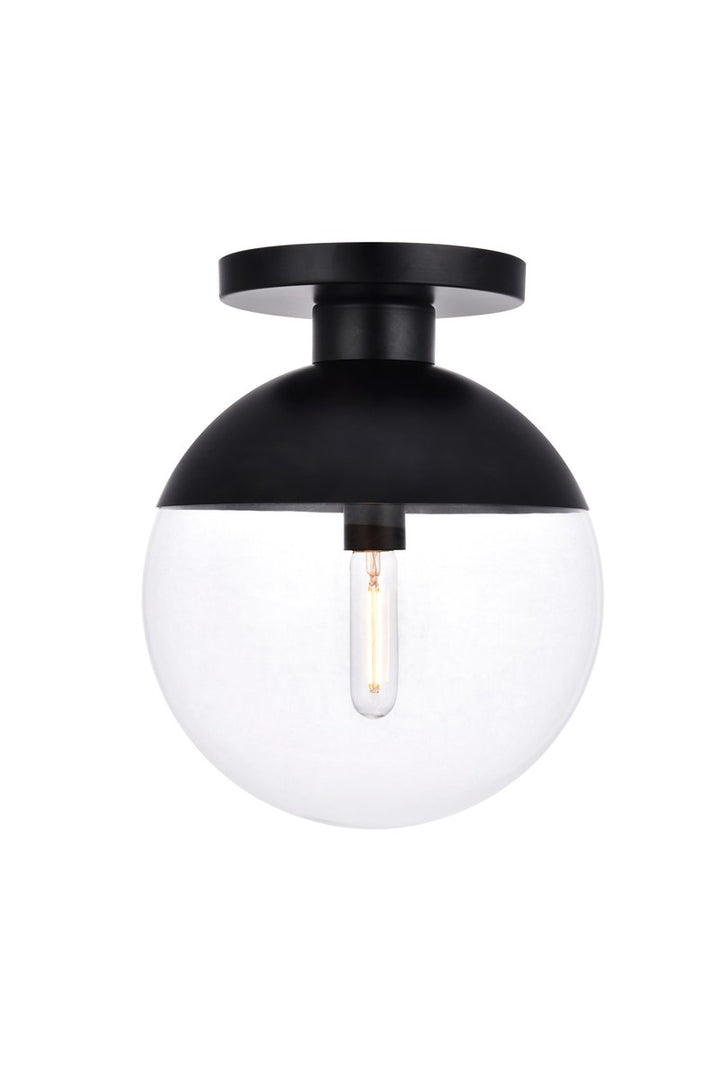 Elegant Eclipse LD6057BK Ceiling Light - Black And Clear