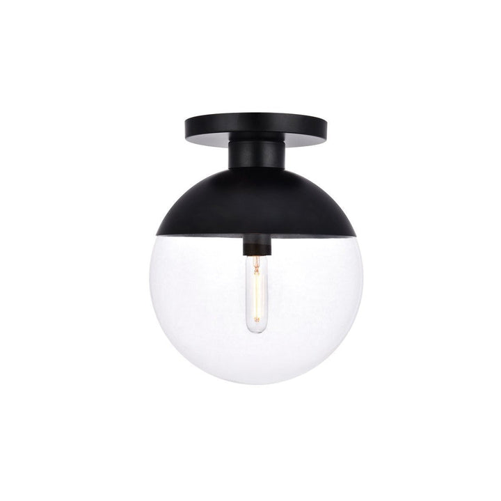 Elegant Eclipse LD6057BK Ceiling Light - Black And Clear