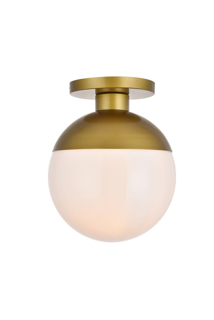 Elegant Eclipse LD6060BR Ceiling Light - Brass And Frosted White