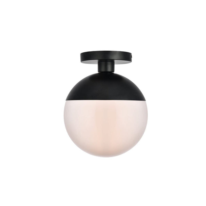 Elegant Eclipse LD6062BK Ceiling Light - Black And Frosted White