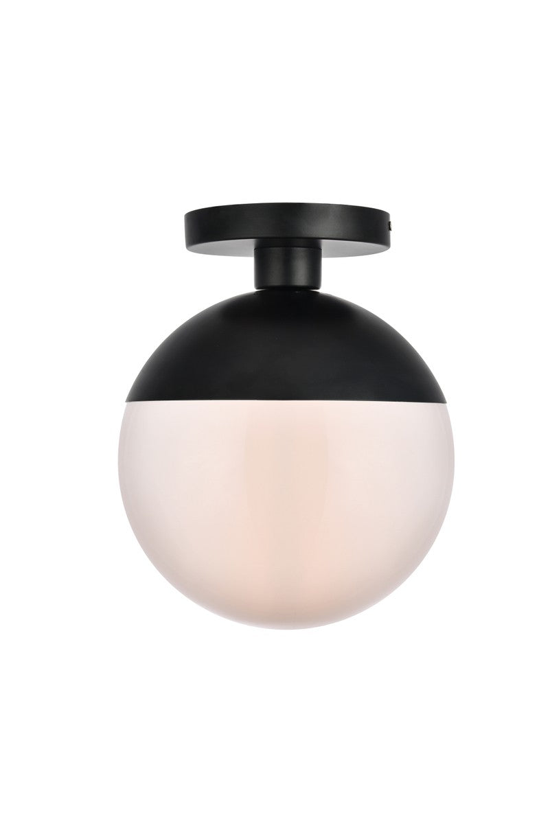 Elegant Eclipse LD6062BK Ceiling Light - Black And Frosted White