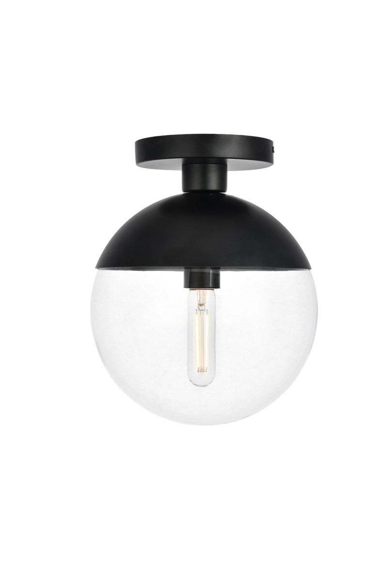 Elegant Eclipse LD6063BK Ceiling Light - Black And Clear