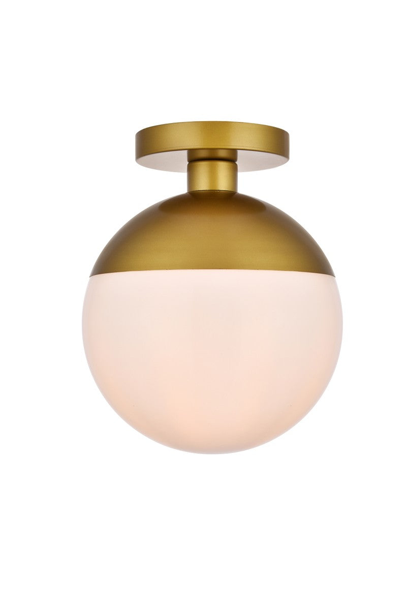 Elegant Eclipse LD6066BR Ceiling Light - Brass And Frosted White