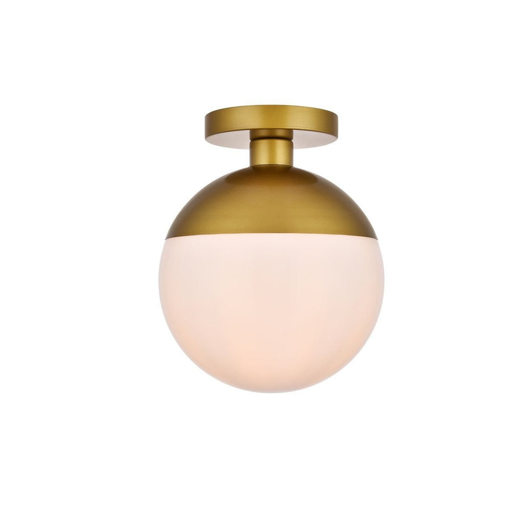 Elegant Eclipse LD6066BR Ceiling Light - Brass And Frosted White