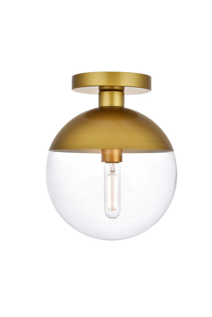 Elegant Eclipse LD6067BR Ceiling Light - Brass And Clear