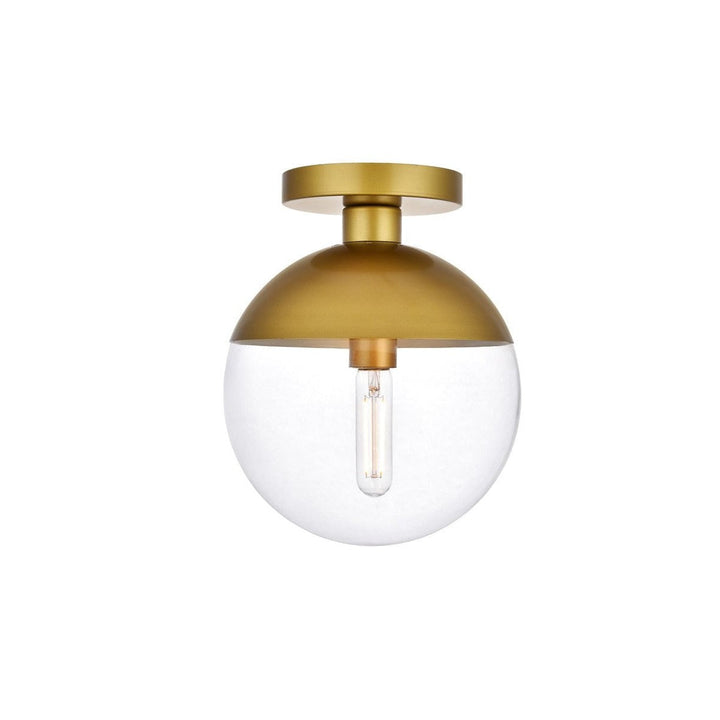 Elegant Eclipse LD6067BR Ceiling Light - Brass And Clear