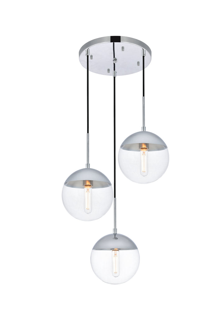 Elegant Eclipse LD6071C Pendant Light - Chrome And Clear