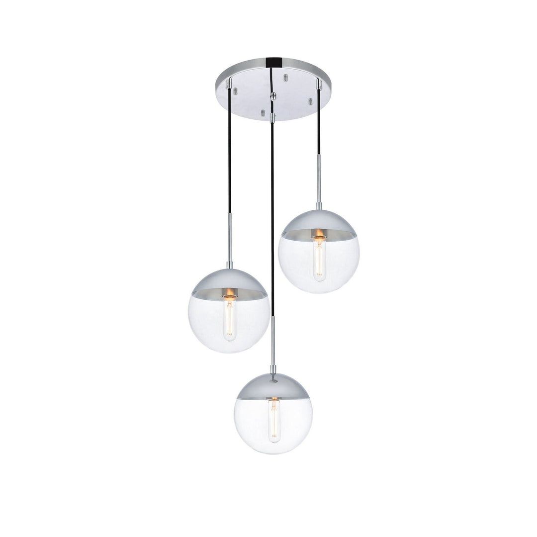 Elegant Eclipse LD6071C Pendant Light - Chrome And Clear