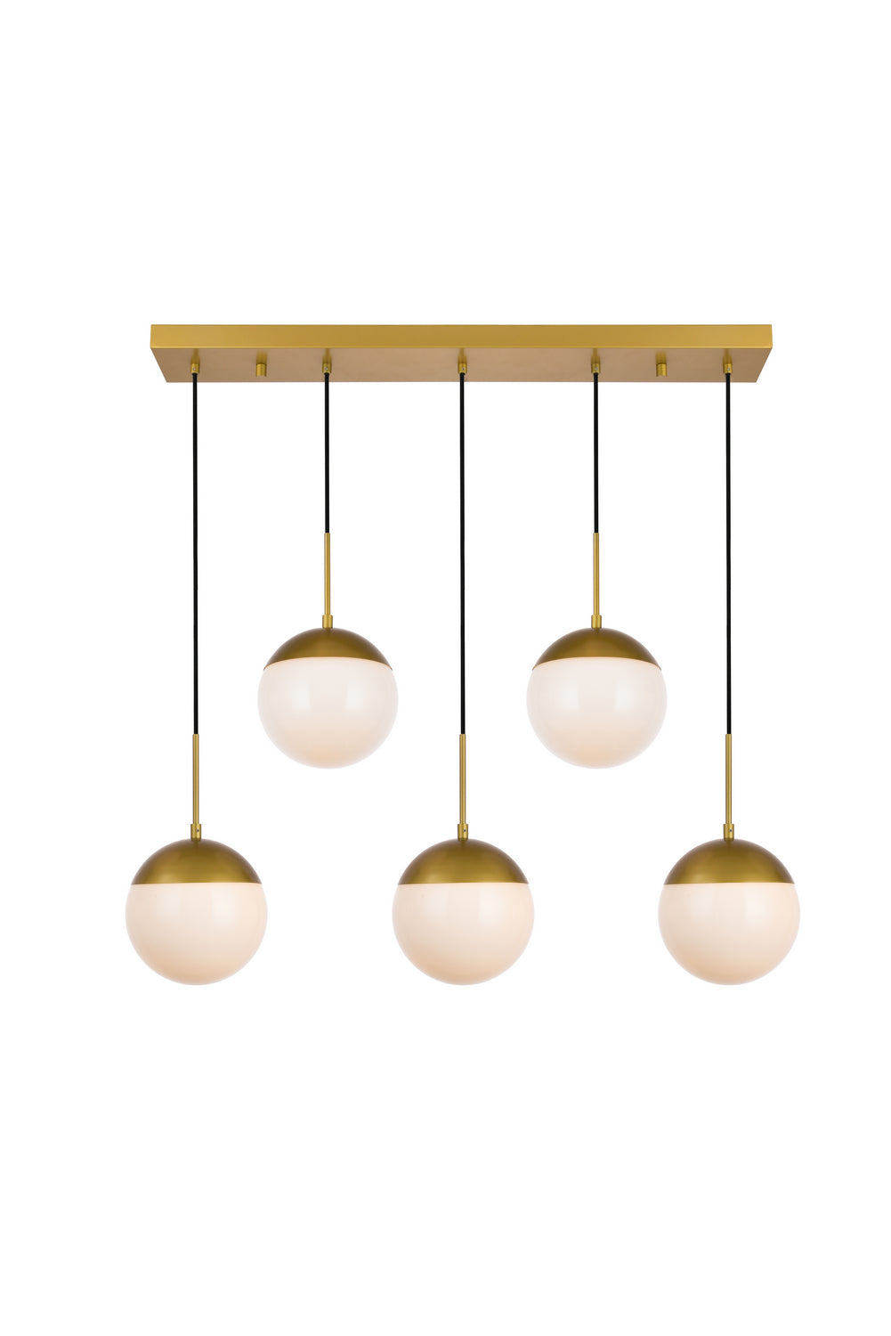 Elegant Eclipse LD6084BR Pendant Light - Brass And Frosted White