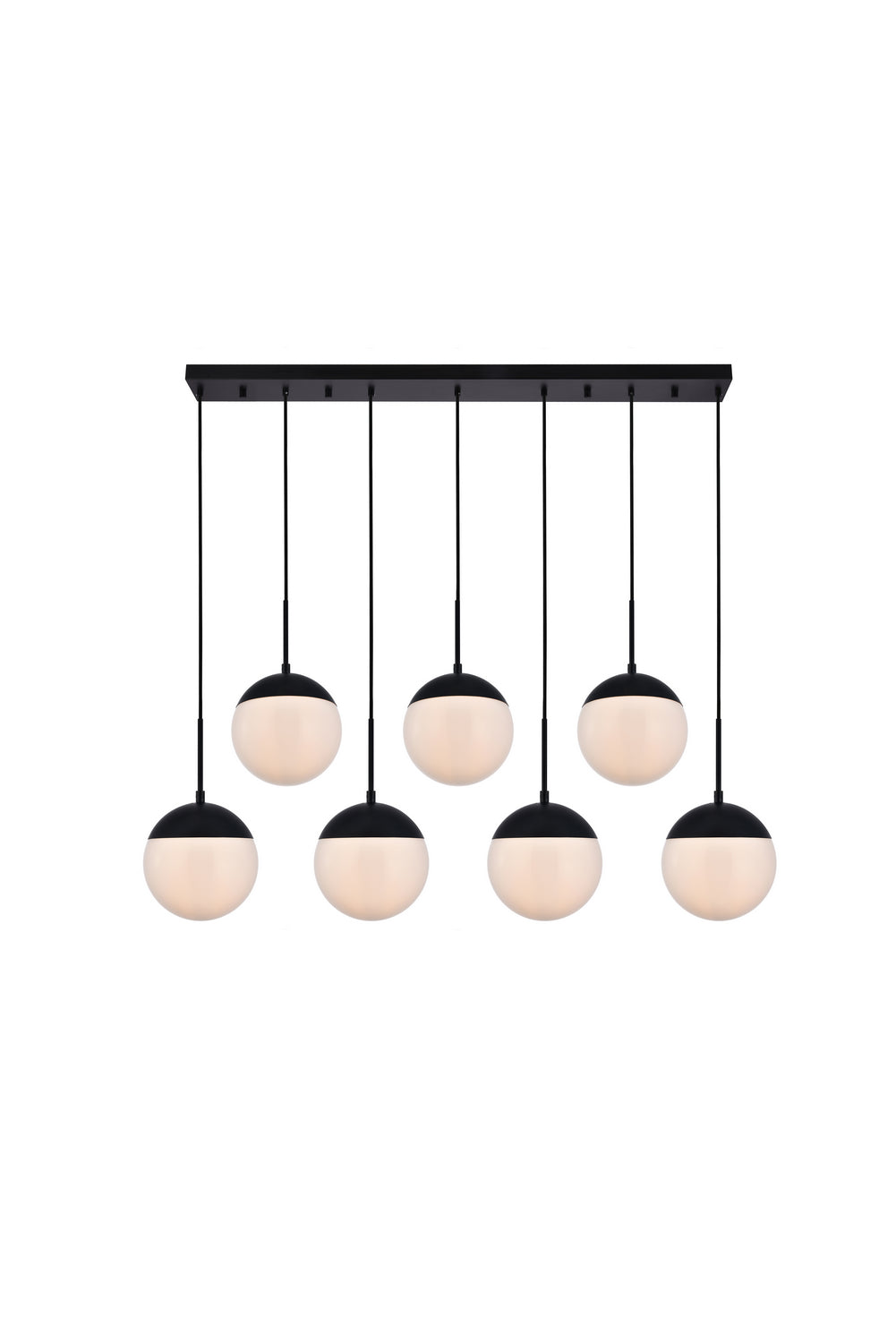 Elegant Eclipse LD6086BK Pendant Light - Black And Frosted White