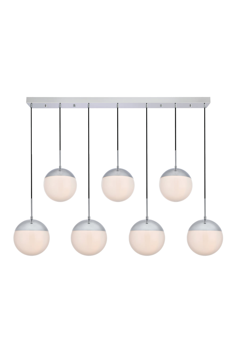 Elegant Eclipse LD6088C Pendant Light - Chrome And Frosted White