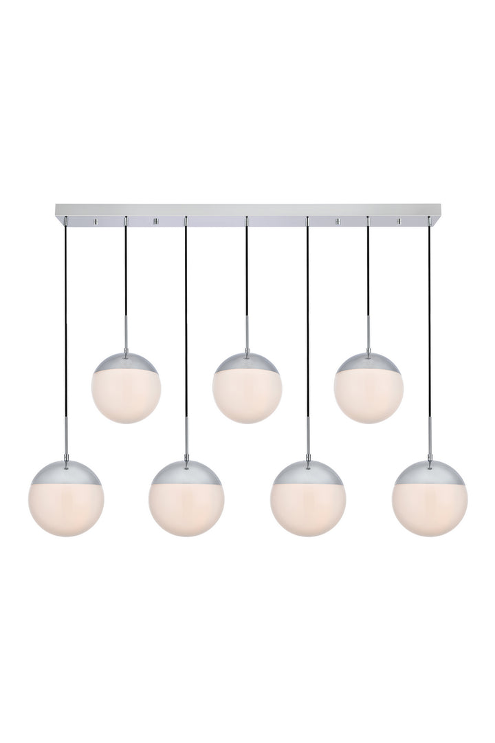 Elegant Eclipse LD6088C Pendant Light - Chrome And Frosted White