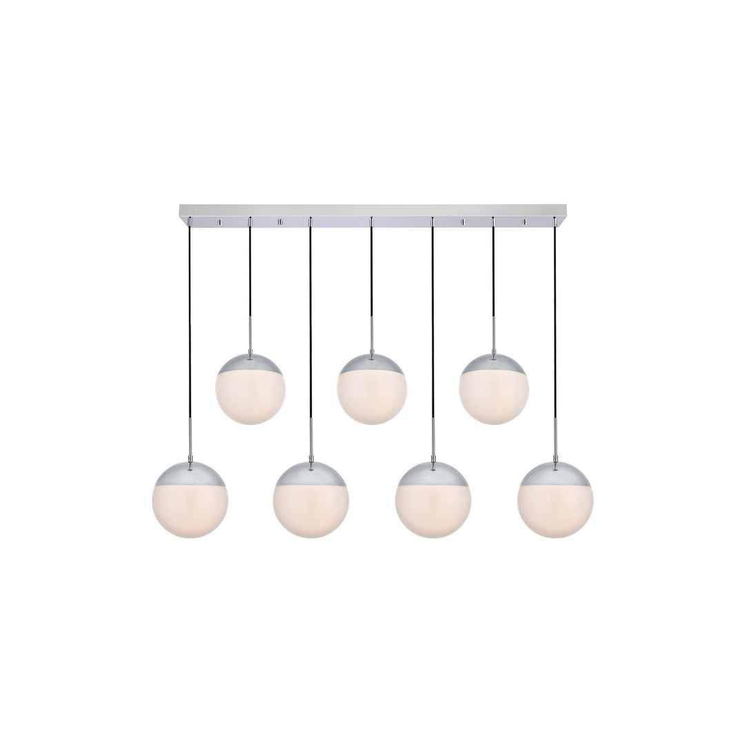 Elegant Eclipse LD6088C Pendant Light - Chrome And Frosted White