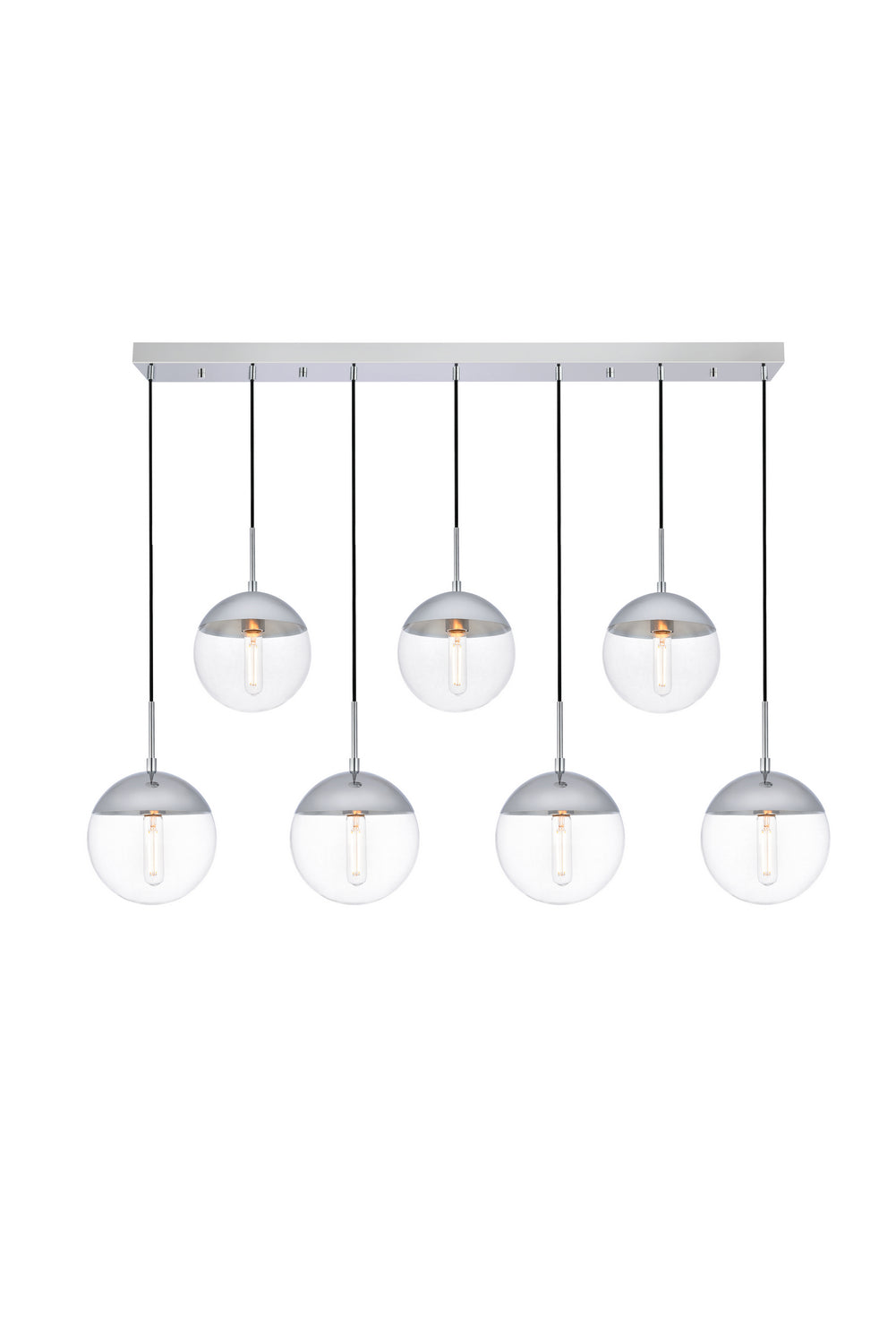 Elegant Eclipse LD6089C Pendant Light - Chrome And Clear