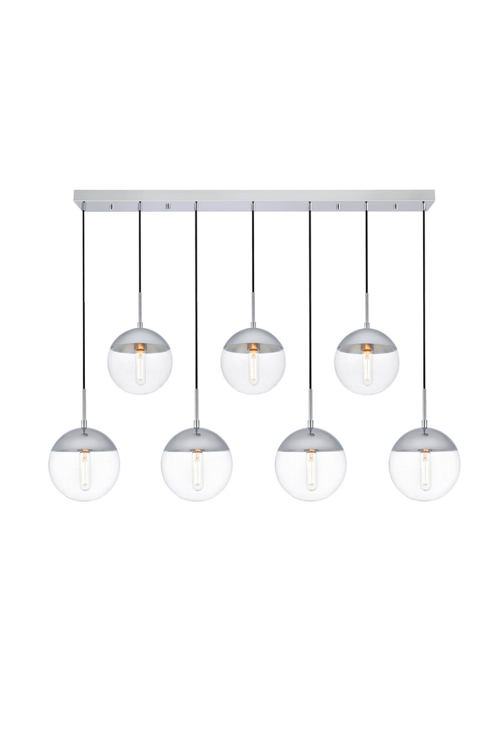 Elegant Eclipse LD6089C Pendant Light - Chrome And Clear